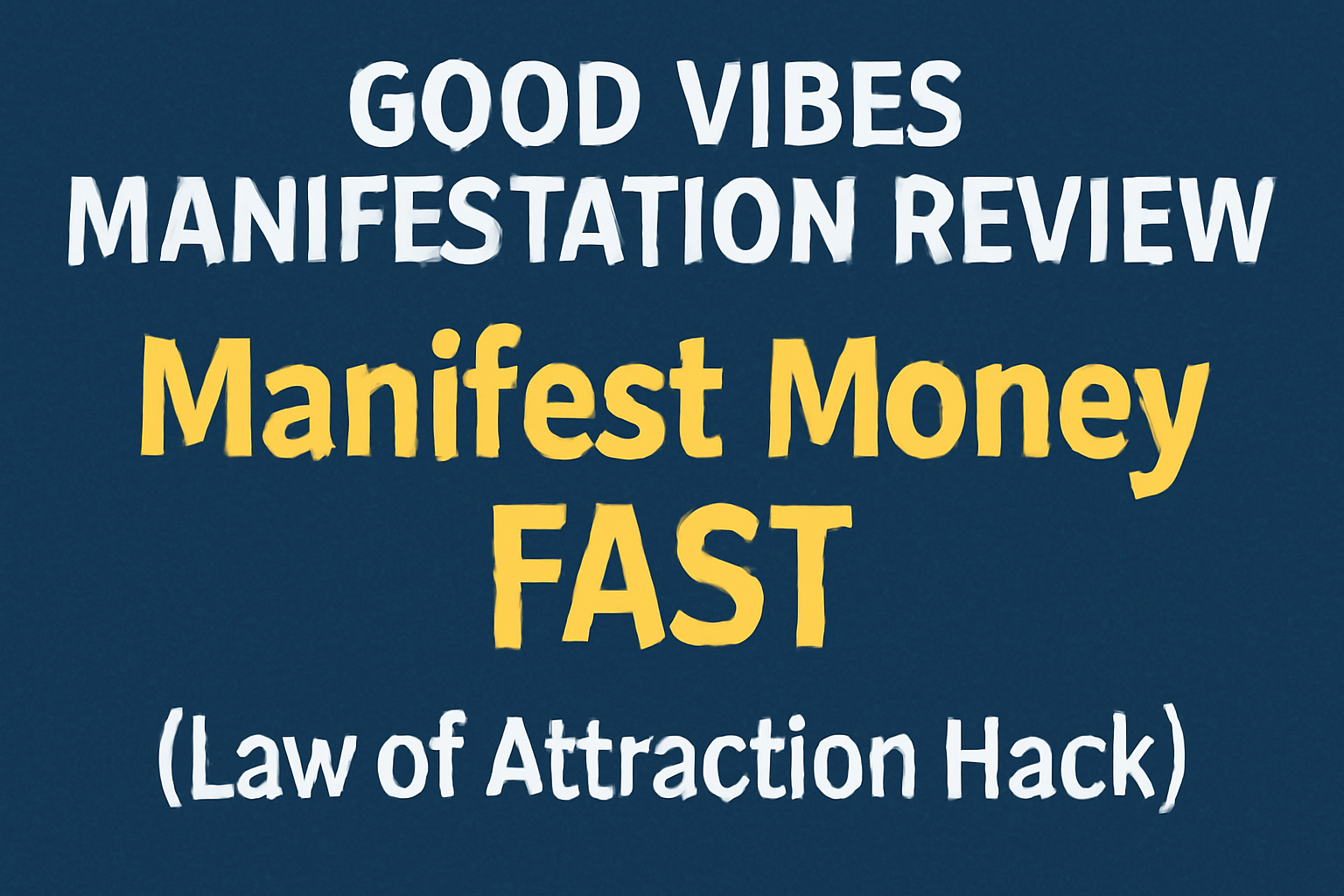 Good Vibes Manifestation Review Manifest Money FAST (Law of Attraction Hack!)
